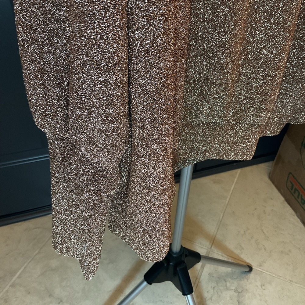 Karen Kane Metallic Brown Sweater, NWT women’s 2X, Bishop Sleeve, Glitter Girl - Picture 5 of 11